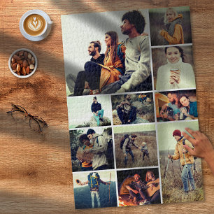 Custom 1,014 Piece 11-Photo Collage Difficult Jigsaw Puzzle