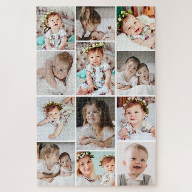 Custom 1,014 Piece 12-Photo Collage Difficult Jigsaw Puzzle (Vertical)