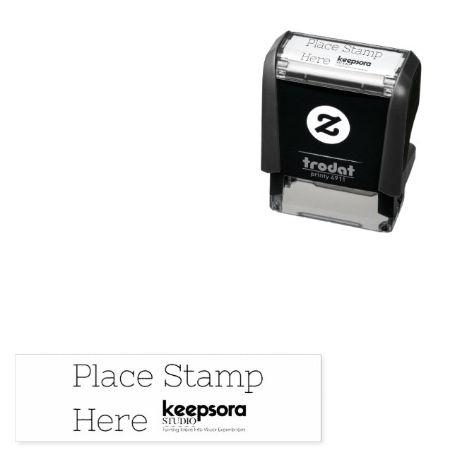 Custom 1.4" x 0.4"  self-inking stamp (In Situ)