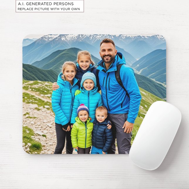 Custom 1 Photo Family Mouse Pad (Creator Uploaded)