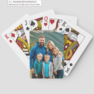 Custom 1 Photo Family Playing Cards