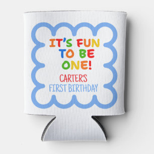 Custom 1st Birthday Can Cooler