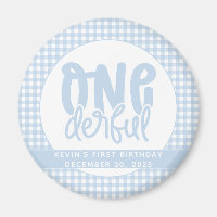 Custom 1st Birthday Cute Pastel Blue Onederful