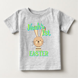 Custom 1st EASTER Happy Bunny Toddler Baby Outfit Baby T-Shirt