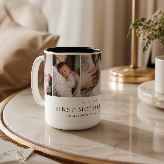 Custom 1st Mother's Day Photo Collage Keepsake Mug (Creator Uploaded)