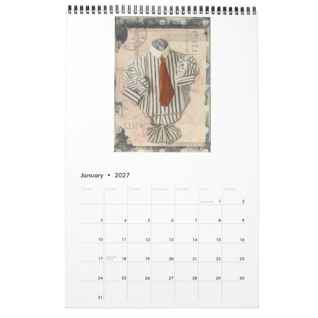 Custom 2013 Victorian Gentleman's Calendar (Jan 2027)
