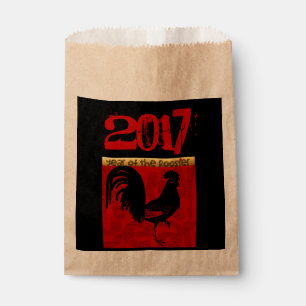 Custom 2017 Rooster Chinese New Year Favour Bag