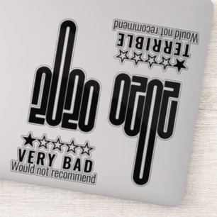 Custom 2020 Middle Finger Bad Review Black 4 Pack