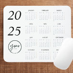Custom 2025 Calendar Mouse Pad with Your Logo<br><div class="desc">Promote your brand while enhancing your workspace with this custom 2025 calendar mouse pad featuring your logo. Designed with a sleek and professional layout, this mouse pad combines a functional full-year calendar with a smooth surface for precise mouse performance. Add your logo to create a unique and branded office essential....</div>