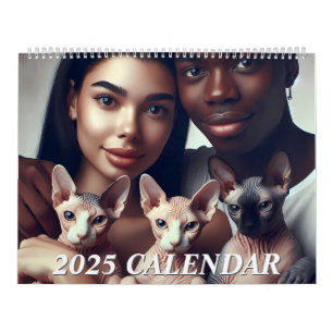 Custom 2025 Sphynx Cats Calendar Family Photo CYO