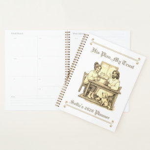 Custom 2026-2027 Sepia Jesus Minimalist Planner