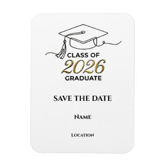 Custom 2026 Graduation Save the Date Magnet