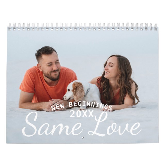 Custom 2026 Modern Couple Photo Calendar (Cover)