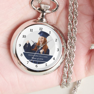 Custom 2026 Photo Name Graduate Necklace Silver