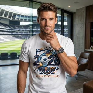 Custom 2026 Soccer Sports Championship T-Shirt