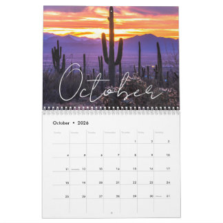 Custom 2026 Sunset Calendar California & Arizona