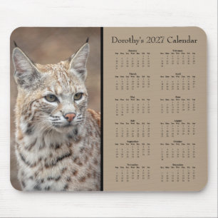 Custom 2027 Bobcat Desk Calendar Mouse Pad