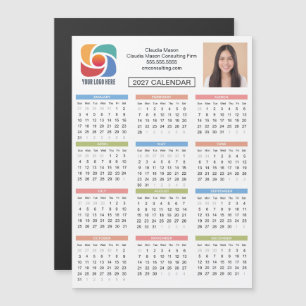 Custom 2027 Calendar Business Logo Company Magnet