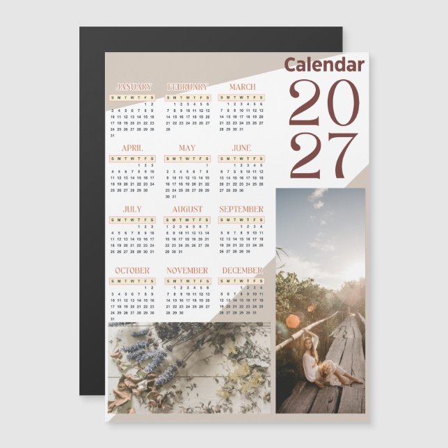 Custom 2027 Personal Picture Wall calendar (Front/Back)