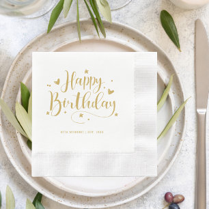 Custom 20th 30th 40th 50th 60th 70 Birthday Party Napkin