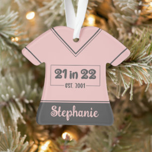 Custom 21st Birthday 21 in 22 Est 2001 Birthday Ornament