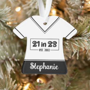 Custom 21st Birthday Gift 21 in 23 Est 2002 Ornament