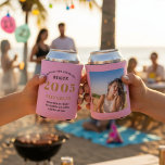 Custom 21st Birthday Pink Gold With Photo Can Cooler<br><div class="desc">Celebrate their milestone 21st birthday with this stylish, personalised can cooler! Featuring a modern design with elegant pink and gold accents, this custom drink koozie includes a space for their favourite photo. It's the perfect unique party favour, memorable gift, or decoration for the 21st birthday celebration. Easily personalise the name,...</div>
