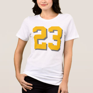 Custom #23 Shirt - Numbered Tri-Blend Tee