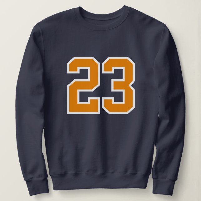 Custom 23 Sports Sweatshirt - Number Print Jersey (Design Front)