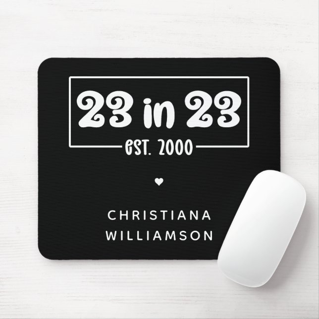 Custom 23rd Birthday Gift 23 in 23 Est 2000 Mouse Pad (With Mouse)