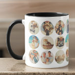Custom 24 Photos Modern Family & Pet Memories Mug<br><div class="desc">Add custom pet dog,  cat,  or bird,  family and friends photos with simple frame</div>