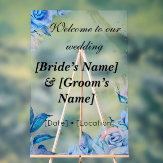Custom 24" x36" Wedding Acrylic Sign