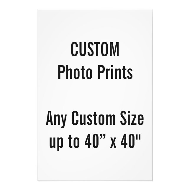 Custom 24" x 36" Photo Print  US Frame Size (Front)