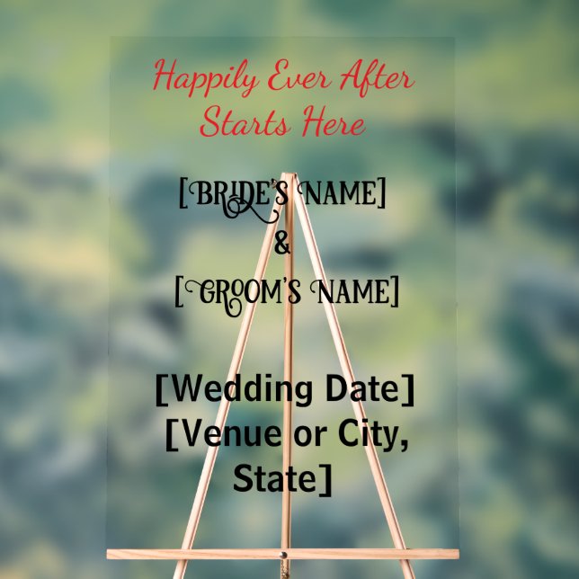 Custom 24" x 36" Wedding Acrylic Signs (Neutral)