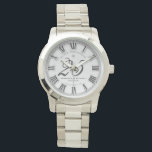 Custom 25 Years Silver Wedding Anniversary<br><div class="desc">25th Silver Wedding Anniversary Watch - Beautiful and modern design.</div>