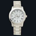 Custom 25 Years Silver Wedding Anniversary<br><div class="desc">25th Silver Wedding Anniversary Watch - Beautiful and modern design.</div>