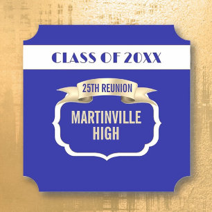 Custom 25th Reunion Party Paper Coaster