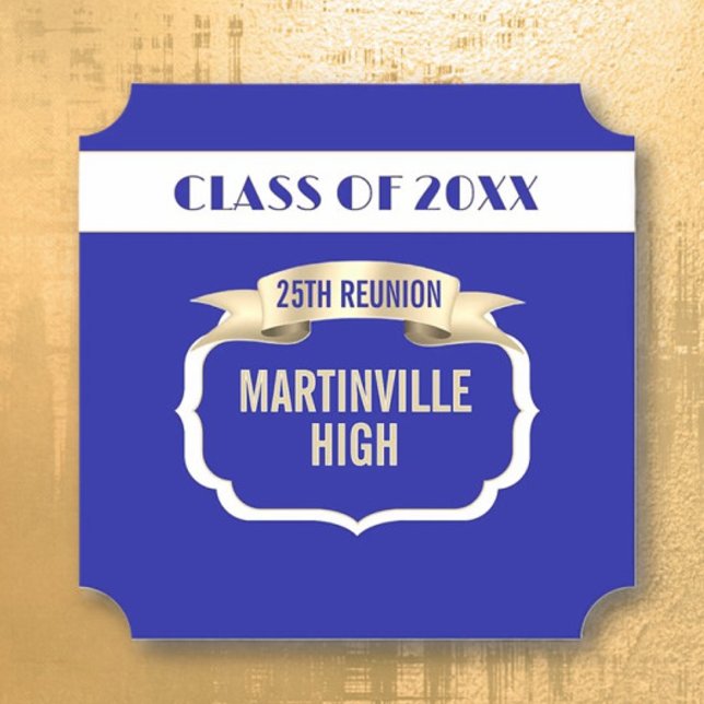 Custom 25th Reunion Party Paper Coaster (Creator Uploaded)