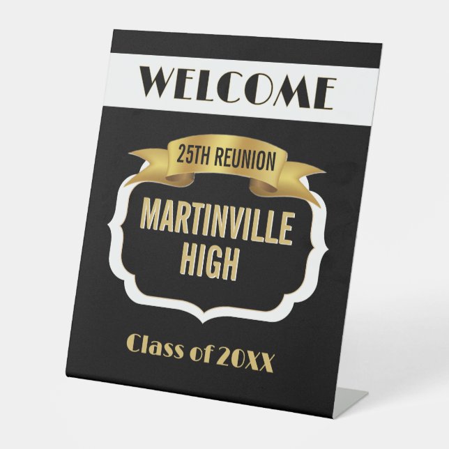 Custom 25th Reunion Pedestal Sign (Front)
