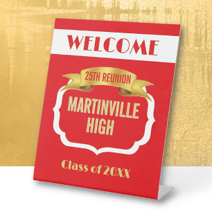 Custom 25th Reunion Pedestal Sign