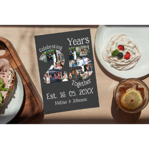 Custom 25th wedding anniversary photo collage card
