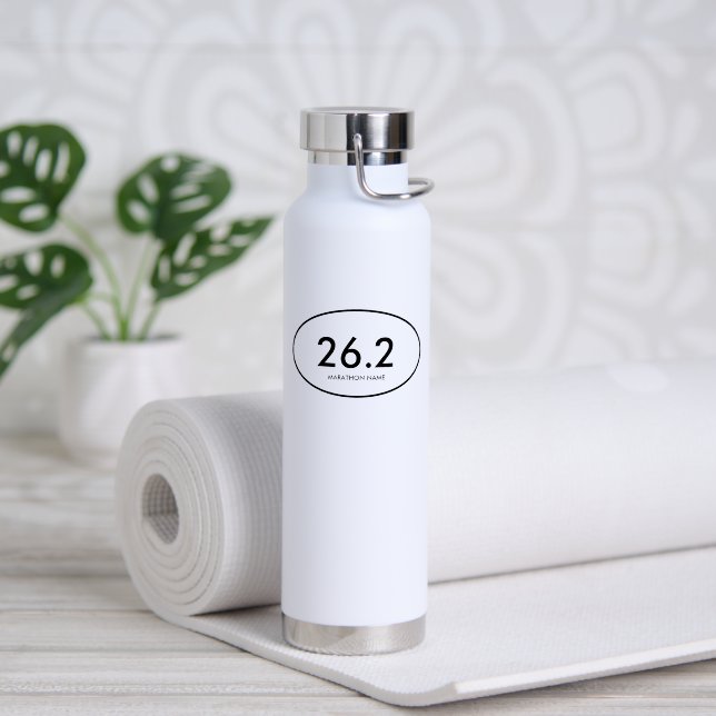 Custom 26.2 Marathon Water Bottle (Yoga (Rotated))