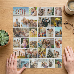 Custom 28 Photo Collage Jigsaw Puzzle