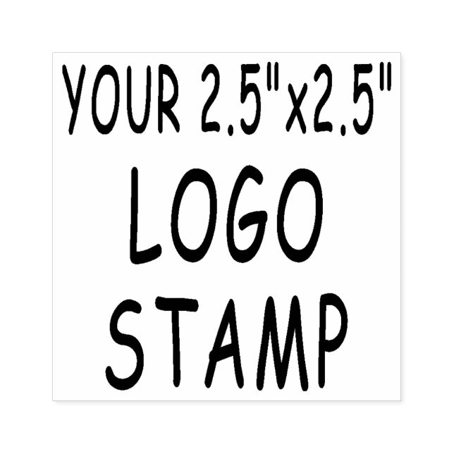Custom 2.5" x 2.5" Logo Stamper Rubber Stamp (Imprint)