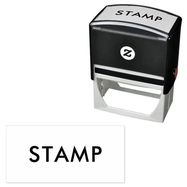 Custom 2.9" x 1.4" self-inking stamp (In Situ)
