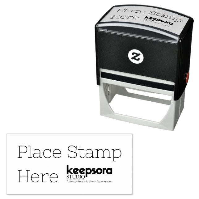 Custom 2.9" x 1.4"  self-inking stamp (In Situ)