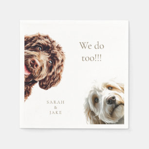 Custom 2 Pet Doodle Wedding III Napkins