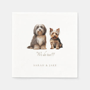 Custom 2 Pet Wedding Napkins