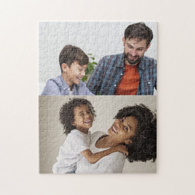 Custom 2 Photo Collage  Jigsaw Puzzle (Vertical)