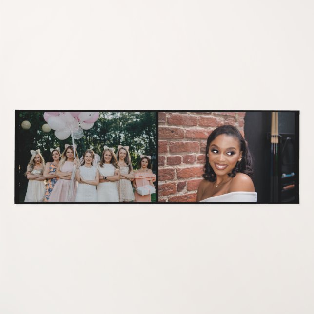 Custom 2 Photo Collage Personalised Best Friends  Yoga Mat (Front (Horizontal))
